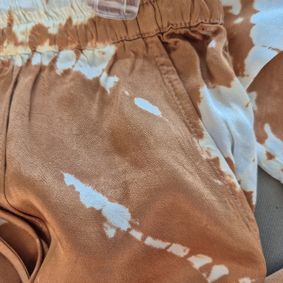 Young Fabulous & Broke Pants Satin Copper Print Pull On Wide Leg Size S NEW - Picture 5 of 12